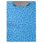 Porte-bloc Porte - bloc de peau léopard bleu (Devant)