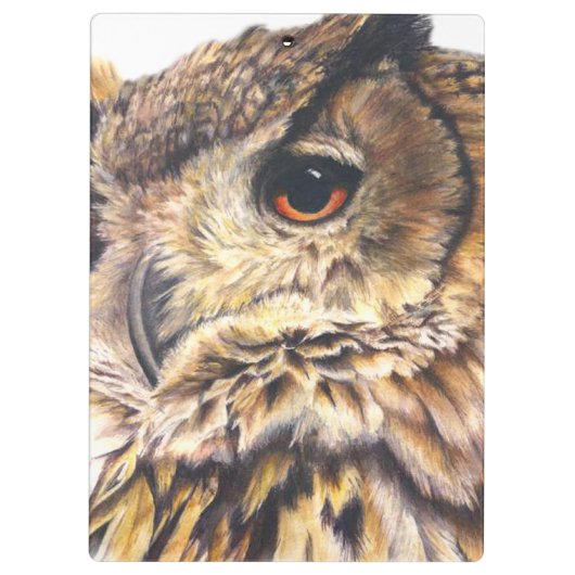 Porte-bloc Porte - bloc de peinture d'aigle hibou (Dos)