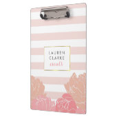 Porte-bloc Porte - bloc de pivoine rose et gris (Gauche)