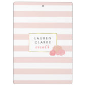 Porte-bloc Porte - bloc de pivoine rose et gris (Dos)