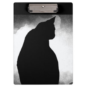 Porte-bloc Porte - bloc de silhouette de chat noir