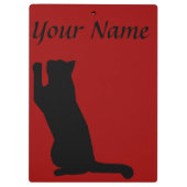 Porte-bloc Porte - bloc de silhouette de chat noir (Dos)