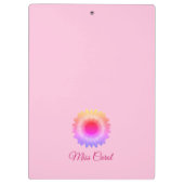 Porte-bloc Porte - bloc de tournesol rose (Dos)