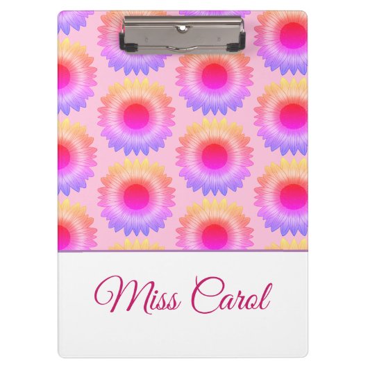 Porte-bloc Porte - bloc de tournesol rose (Devant)