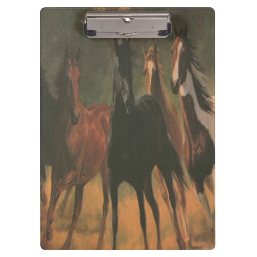 Porte-bloc Porte - bloc des Chevaux sauvages (Devant)