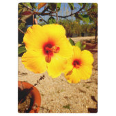 Porte-bloc Porte - bloc d'hibiscus jaune (Dos)