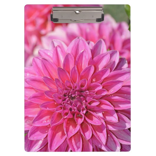 Porte-bloc Porte - bloc d'impression de fleur rose dahlia (Devant)