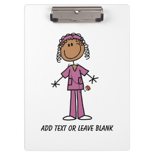 Porte-bloc Porte - bloc d'infirmière d'Afro-américain (Devant)