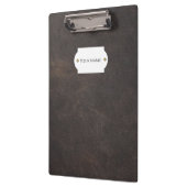 Porte-bloc Porte - bloc en cuir gris (Gauche)