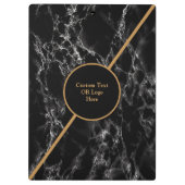 Porte-bloc Porte - bloc en marbre noir or - Logo (Dos)