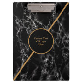 Porte-bloc Porte - bloc en marbre noir or - Logo (Devant)