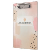 Porte-bloc Porte - bloc enseignant Abstrait Aquarelle rose po (Gauche)