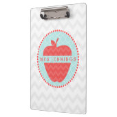 Porte-bloc Porte - bloc enseignant Chevron Apple Quatrefoil (Gauche)