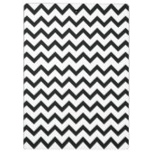 Porte-bloc Porte - bloc enseignant Chevron noir rose pomme (Dos)