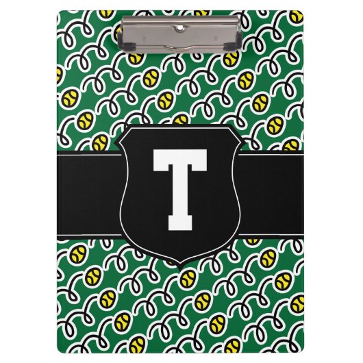 Porte-bloc Porte - bloc entraîneur de tennis | monogramme per (Devant)