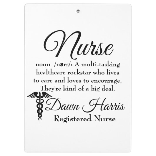 Porte-bloc Porte - bloc fait sur commande d'infirmière (Dos)