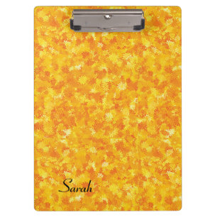 Porte-bloc Porte - bloc fleuri orange personnalisé