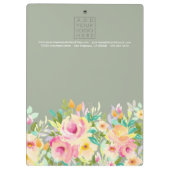 Porte-bloc Porte - bloc floral en pastel d'affaires de (Dos)