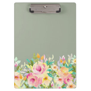 Porte-bloc Porte - bloc floral en pastel d'affaires de