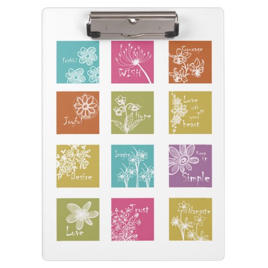 Porte-bloc Porte - bloc floral inspiré (Devant)