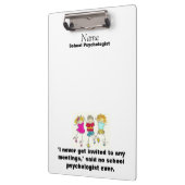 Porte-bloc Porte - bloc humoristique de psychologue d'école (Gauche)