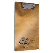 Porte-bloc Porte - bloc métallique cuivre avec texte bleu mar (Swatch)