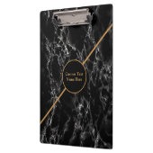 Porte-bloc Porte - bloc moderne en marbre noir avec texte per (Gauche)