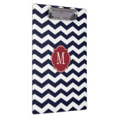 Porte-bloc Porte - bloc Monogramme Marine Blue & Red Chevron (Swatch)