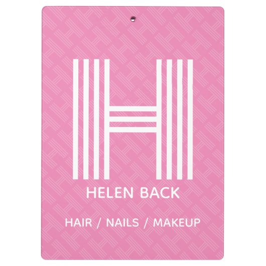 Porte-bloc Porte - bloc Monogramme moderne (Dos)