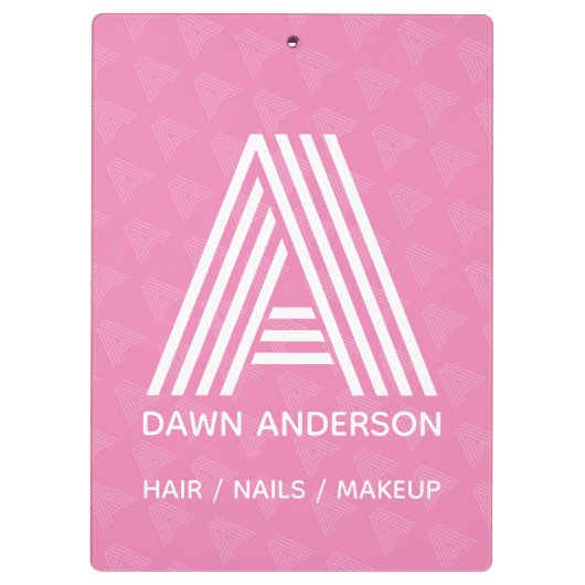 Porte-bloc Porte - bloc Monogramme moderne (Dos)