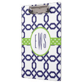 Porte-bloc Porte - bloc monogramme treillis et graine (Gauche)