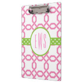 Porte-bloc Porte - bloc monogramme treillis et graine (Gauche)