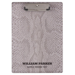 Porte-bloc Porte - bloc Motif de Snakeskin gris-beige