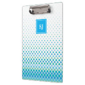 Porte-bloc Porte - bloc Motif Monogramme bleu vert Diamond (Gauche)