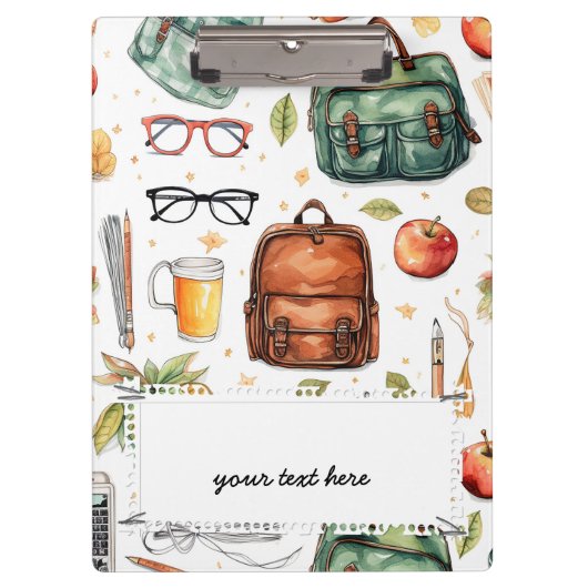 Porte-bloc Porte - bloc motif scolaire (Devant)