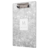 Porte-bloc Porte - bloc - nom argenté d'initiale de parties (Gauche)