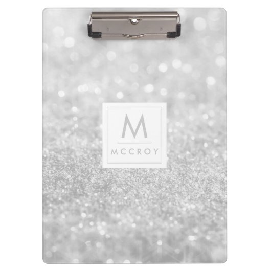 Porte-bloc Porte - bloc - nom argenté d'initiale de parties (Devant)