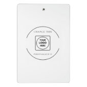 Porte-bloc Porte-bloc-notes mini avec logo noir et blanc clas (Dos)