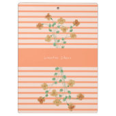 Porte-bloc Porte-bloc-notes moderne à fleurs et à rayures (Dos)