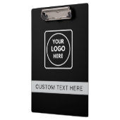 Porte-bloc Porte-bloc-notes Pro texte logo argent noir (Gauche)