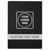 Porte-bloc Porte-bloc-notes Pro texte logo argent noir (Dos)