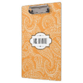 Porte-bloc Porte - bloc orange personnalisé de Paisley (Gauche)