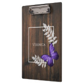 Porte-bloc Porte - bloc papillon violet rustique (Gauche)
