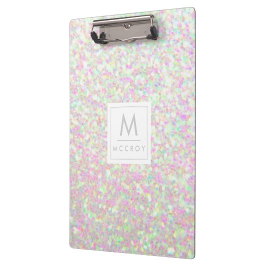 Porte-bloc Porte - bloc - Parties scintillant Iridescente Nom (Gauche)