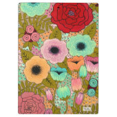 Porte-bloc Porte - bloc peint de cadeau de dames de fleurs (Dos)