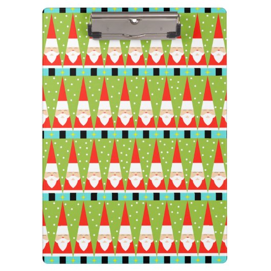 Porte-bloc Porte - bloc Père Noël géométrique rétro (Devant)