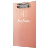 Porte-bloc Porte - bloc personnalisable d'or de professeur (Gauche)