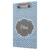 Porte-bloc Porte - bloc personnalisé Blue Chevron (Gauche)