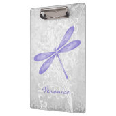 Porte-bloc Porte - bloc personnalisé de libellules violettes (Gauche)