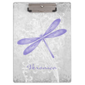 Porte-bloc Porte - bloc personnalisé de libellules violettes (Devant)